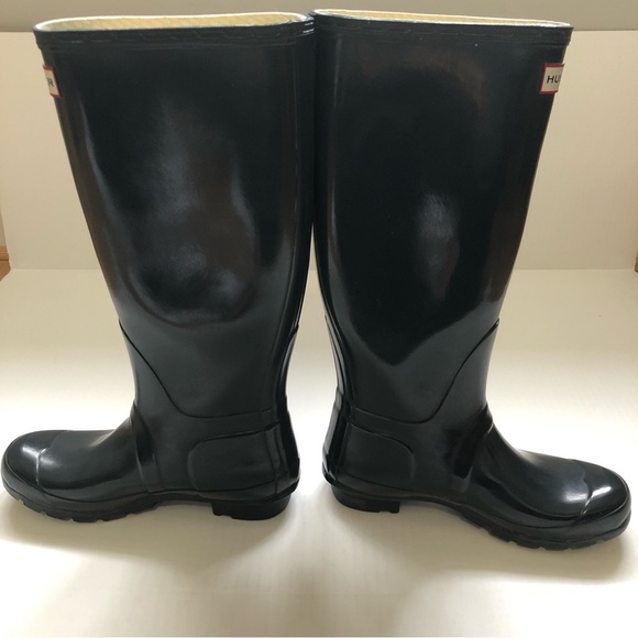 ❌SOLD❌ Hunter Original Tall Gloss Navy Rainboots, Size 6M - Picture 6 of 14